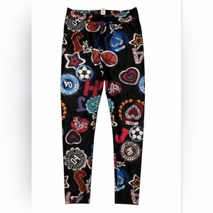 Justice Multicolor Graphic Print Pants